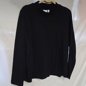 Kim Rogers XL Black Long Sleeve Crew Top